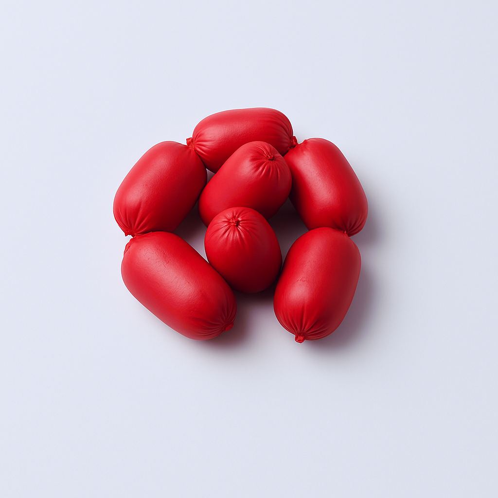 Red Sausages Top View